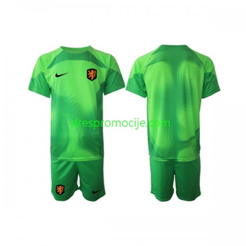 Nizozemska Dres Golmanski Dječji Gostujući Svjetsko prvenstvo 2022 Kratkih Rukava Nizozemska Dres Golmanski Dječji Gostujući Svjetsko prvenstvo 2022 Kratkih Rukava